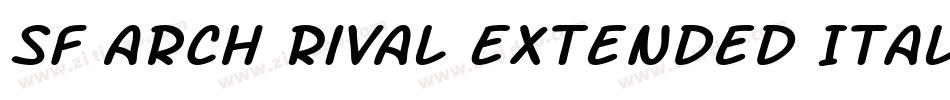 SF Arch Rival Extended Italic字体转换